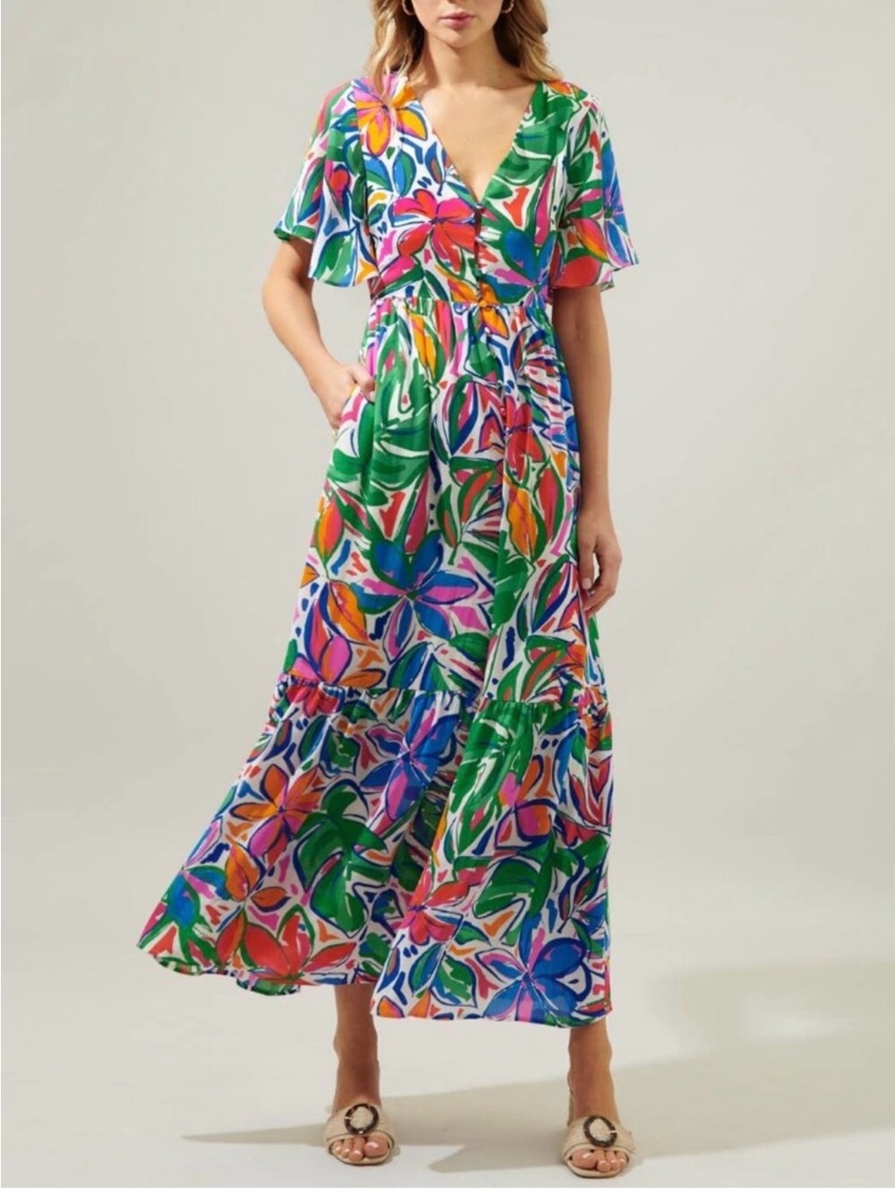 Sugarlips Paradise Falls Pismo Flutter Maxi Dress